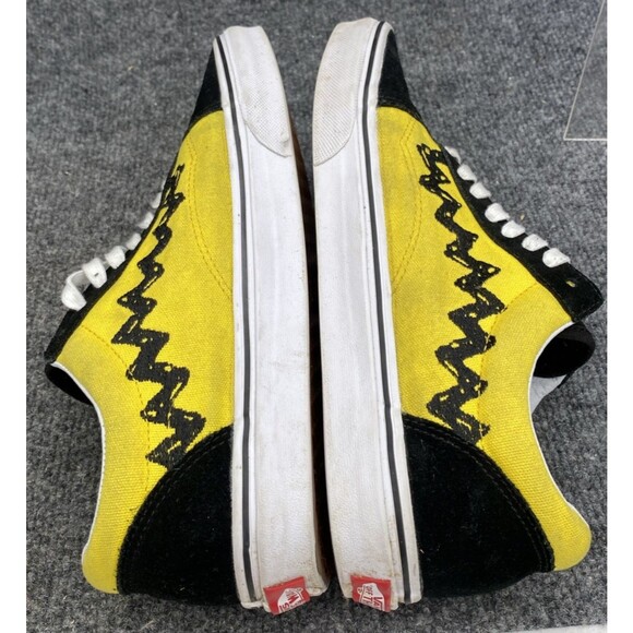 Vans x Peanuts Charlie Brown Old Skool Yellow Black Men 9.5 Women 11 Sneaker